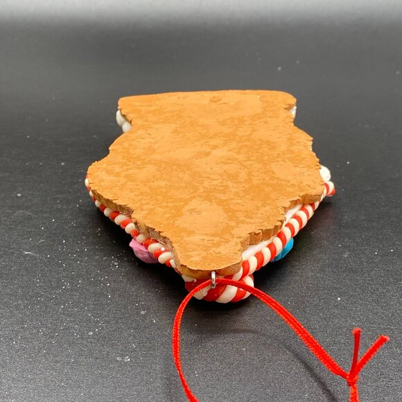 Gingerbread Child & House Christmas Tree Ornament 5" Holiday Seasonal Decor - Picture 7 of 10